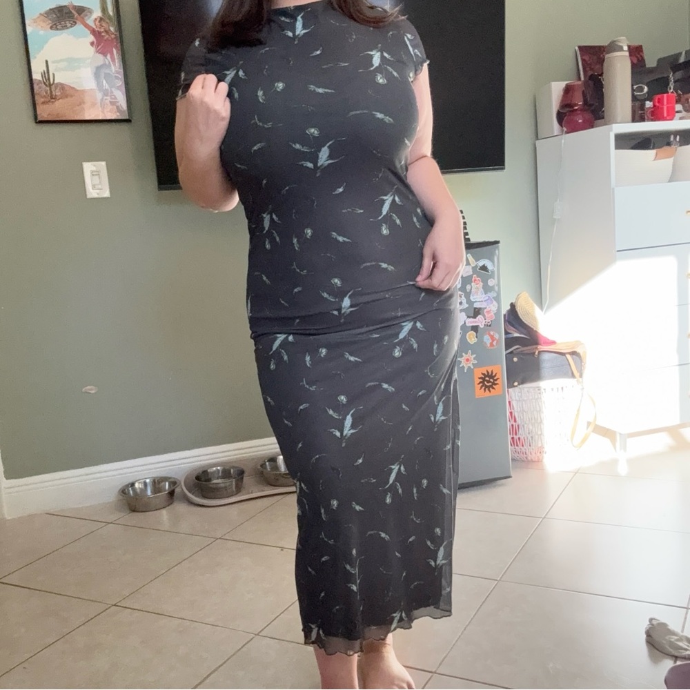 Motel Slate Gray Dress W/ Slit
